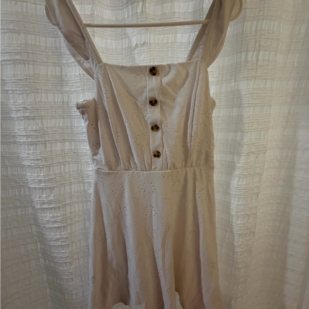 As U Wish White Eyelet Dress